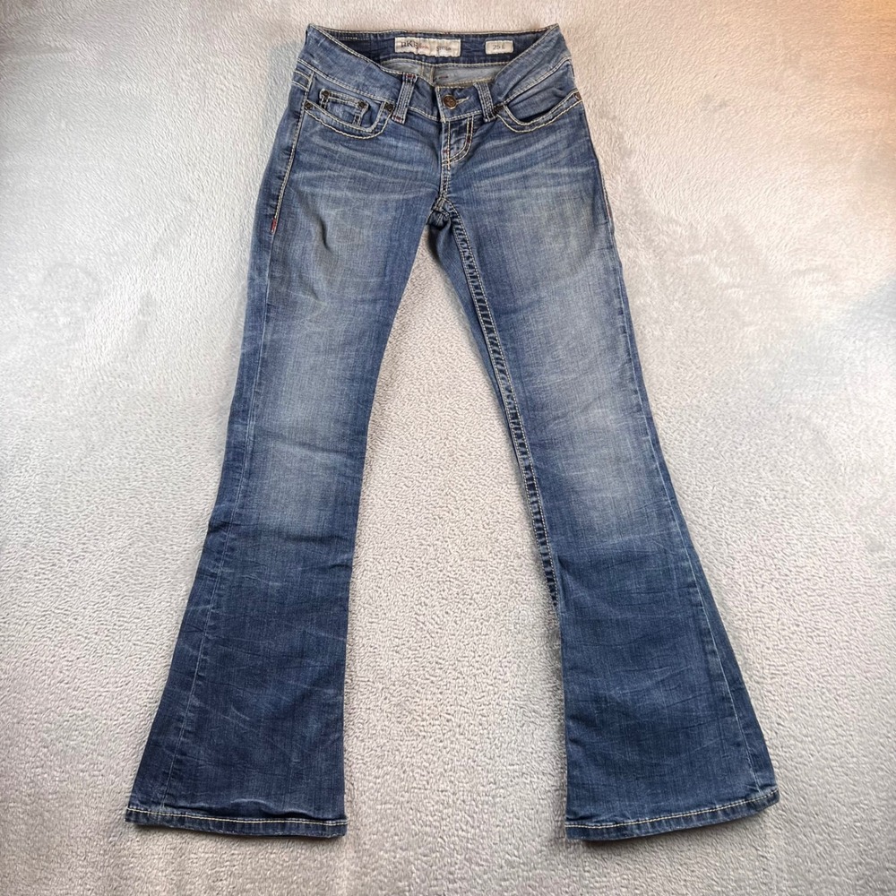 BKE Stella Bootcut Jeans Mens 25x33.5 Medium Wash Distressed 8PL1205